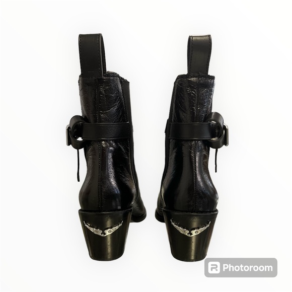 ZADIG & VOLTAIRE Tyler Ankle Boot Size 36 Noir W/ Box and Dust bag - Picture 4 of 16